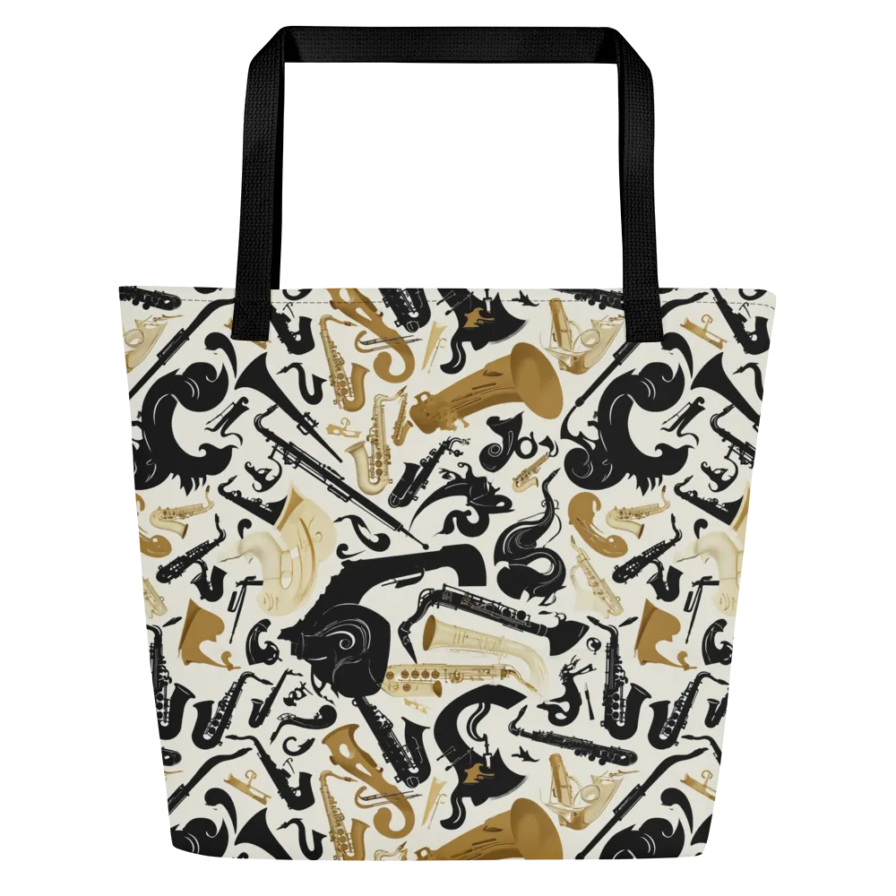 Brass Noir on Large Tote Bag W/ Pocket — Front