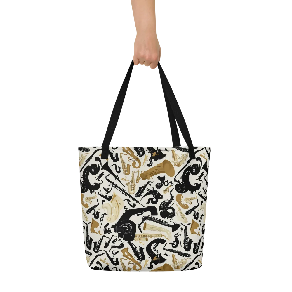 Brass Noir on Large Tote Bag W/ Pocket — Front