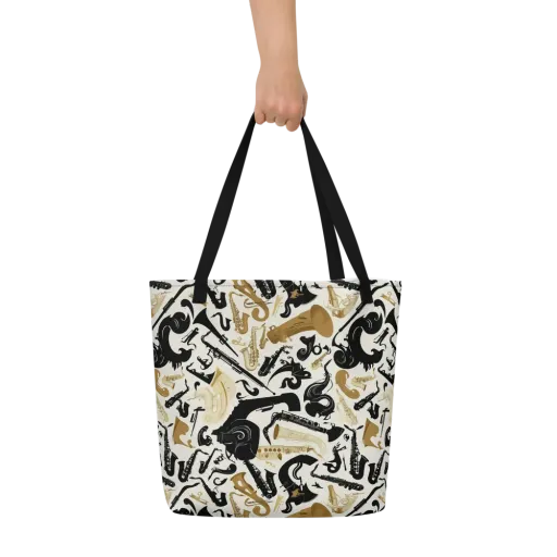 Brass Noir on a Large Tote Bag W/ Pocket