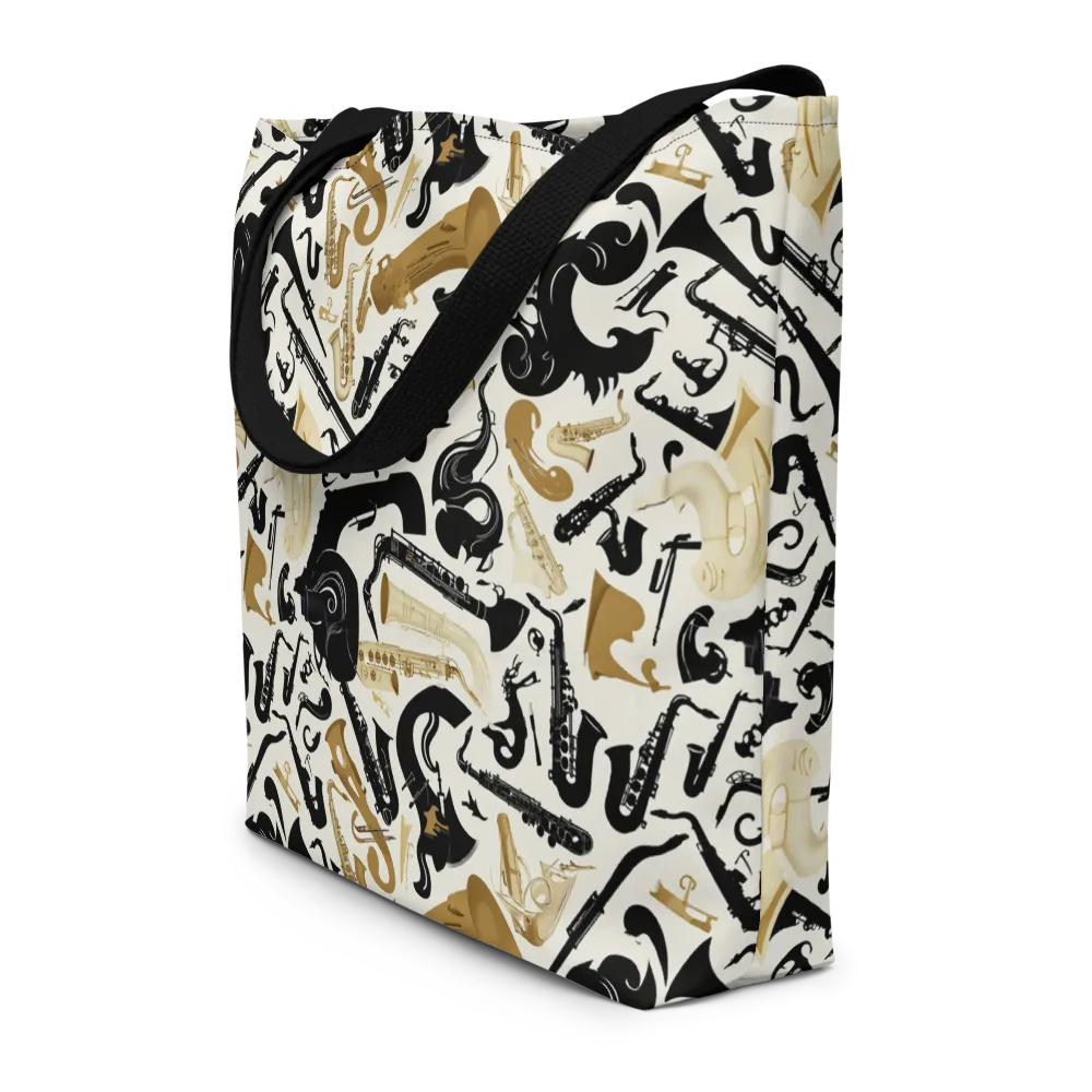 Brass Noir on Large Tote Bag W/ Pocket — Front