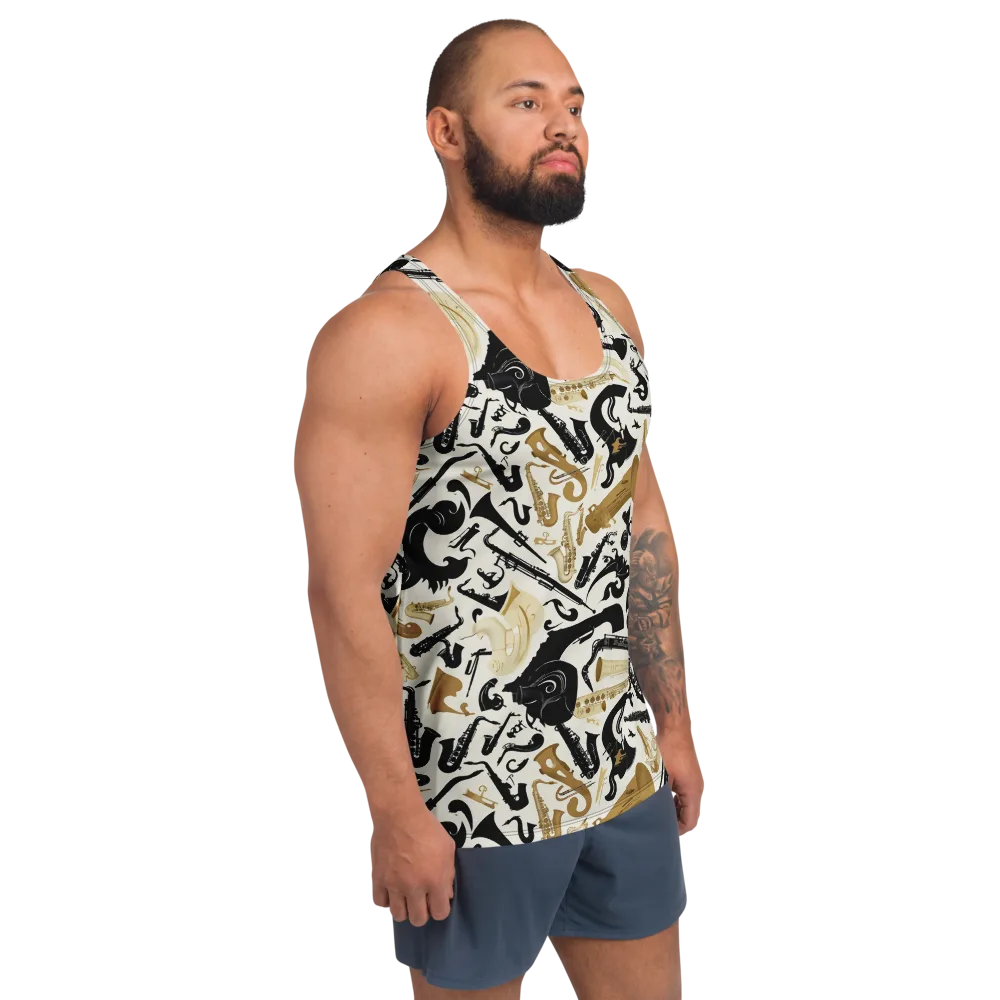 Brass Noir on Men's Tank Top — Right Front