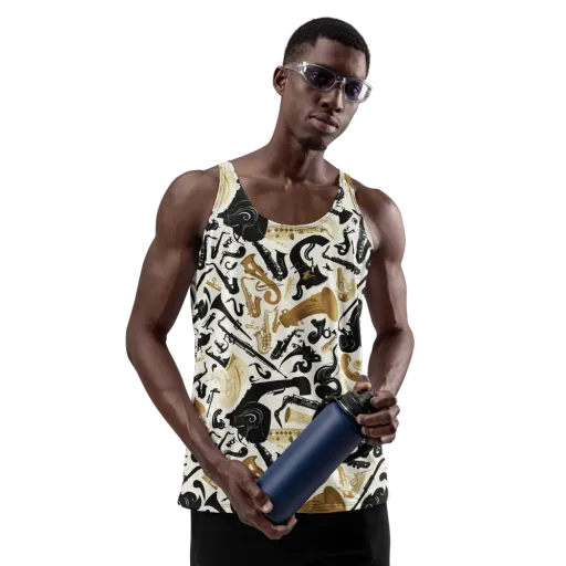 Brass Noir on a Men's Tank Top