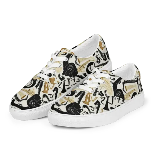 Brass Noir on a Men's Lace-Up Canvas Shoes