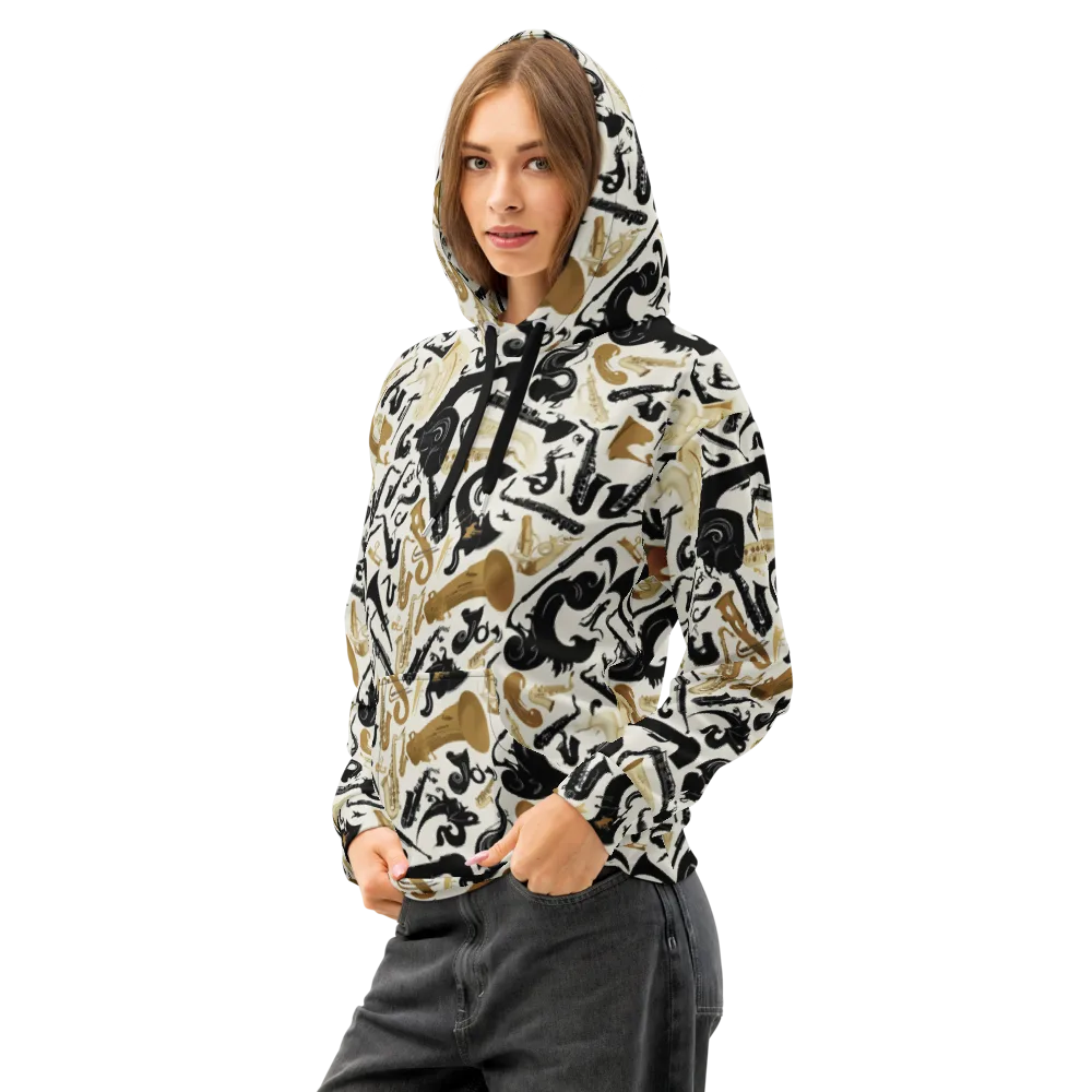 Brass Noir on Cotton Hoodie — Left Front