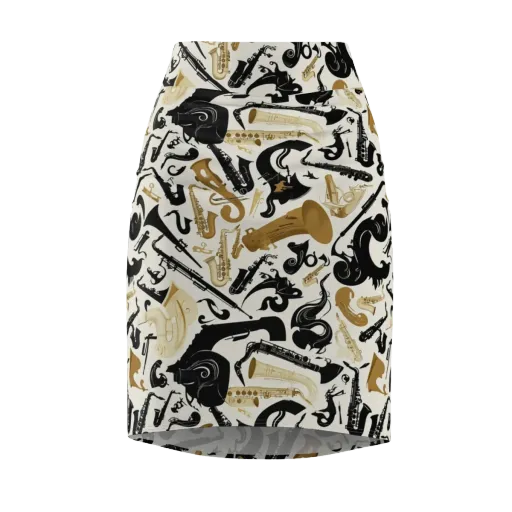 Brass Noir on a Pencil Skirt
