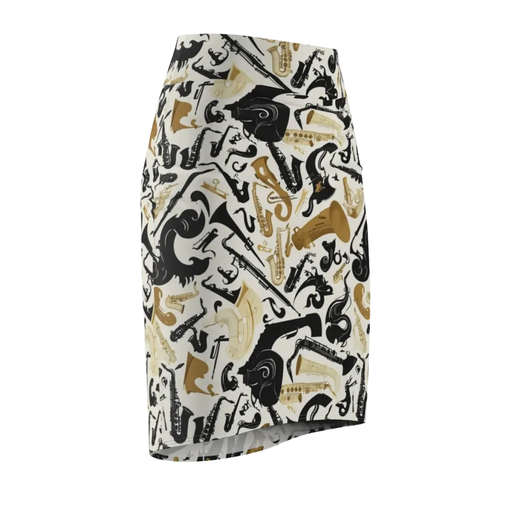 Brass Noir on Pencil Skirt — Front Side