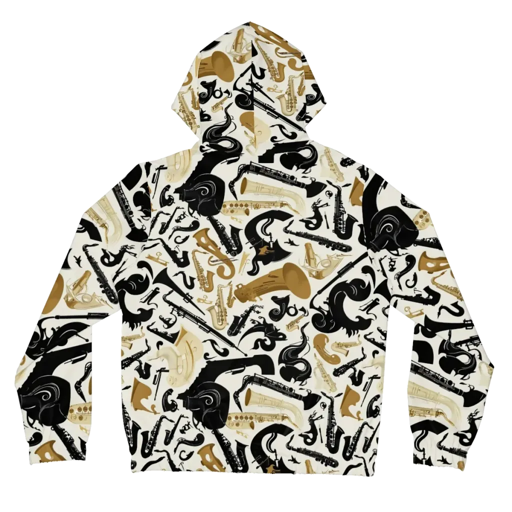Brass Noir on Women's Full-Zip Hoodie — Back