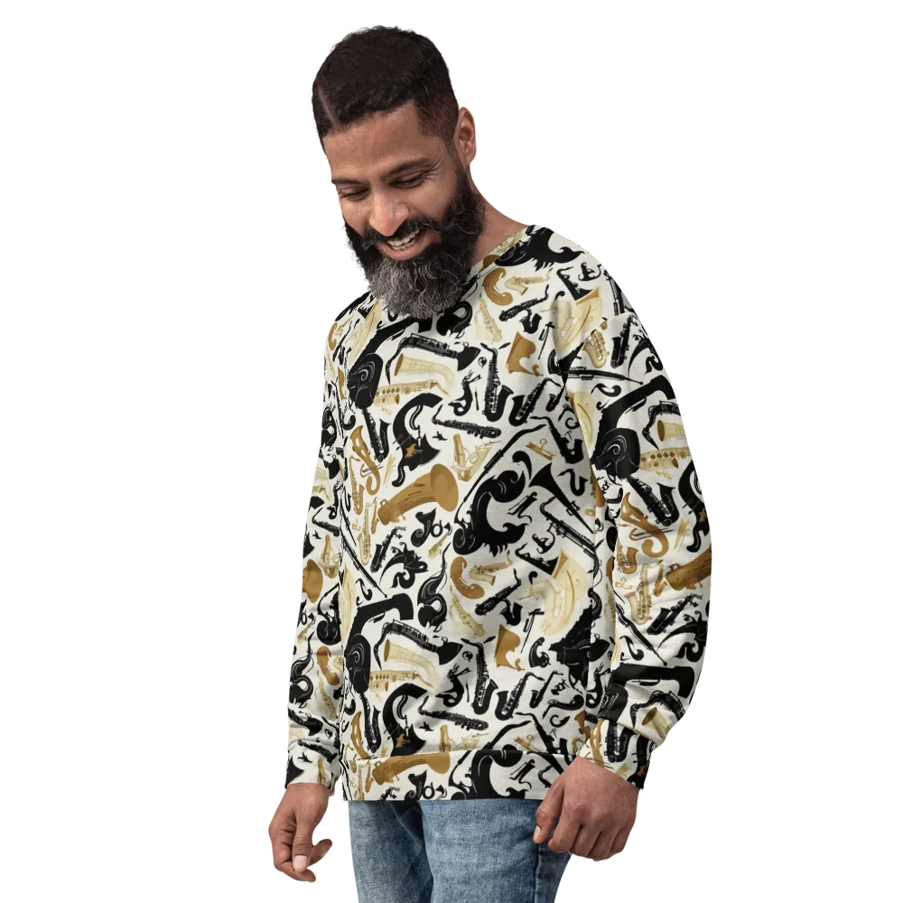 Brass Noir on Sweatshirt — Left Front