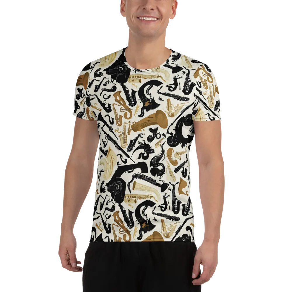 Brass Noir on Men's Athletic T-Shirt — Front