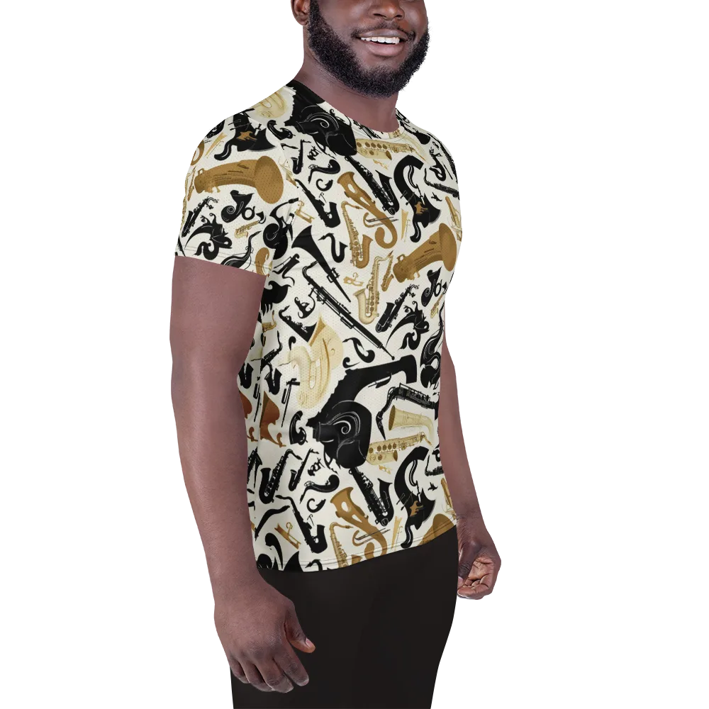 Brass Noir on Men's Athletic T-Shirt — Right