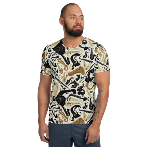 Brass Noir on a Men's Athletic T-Shirt