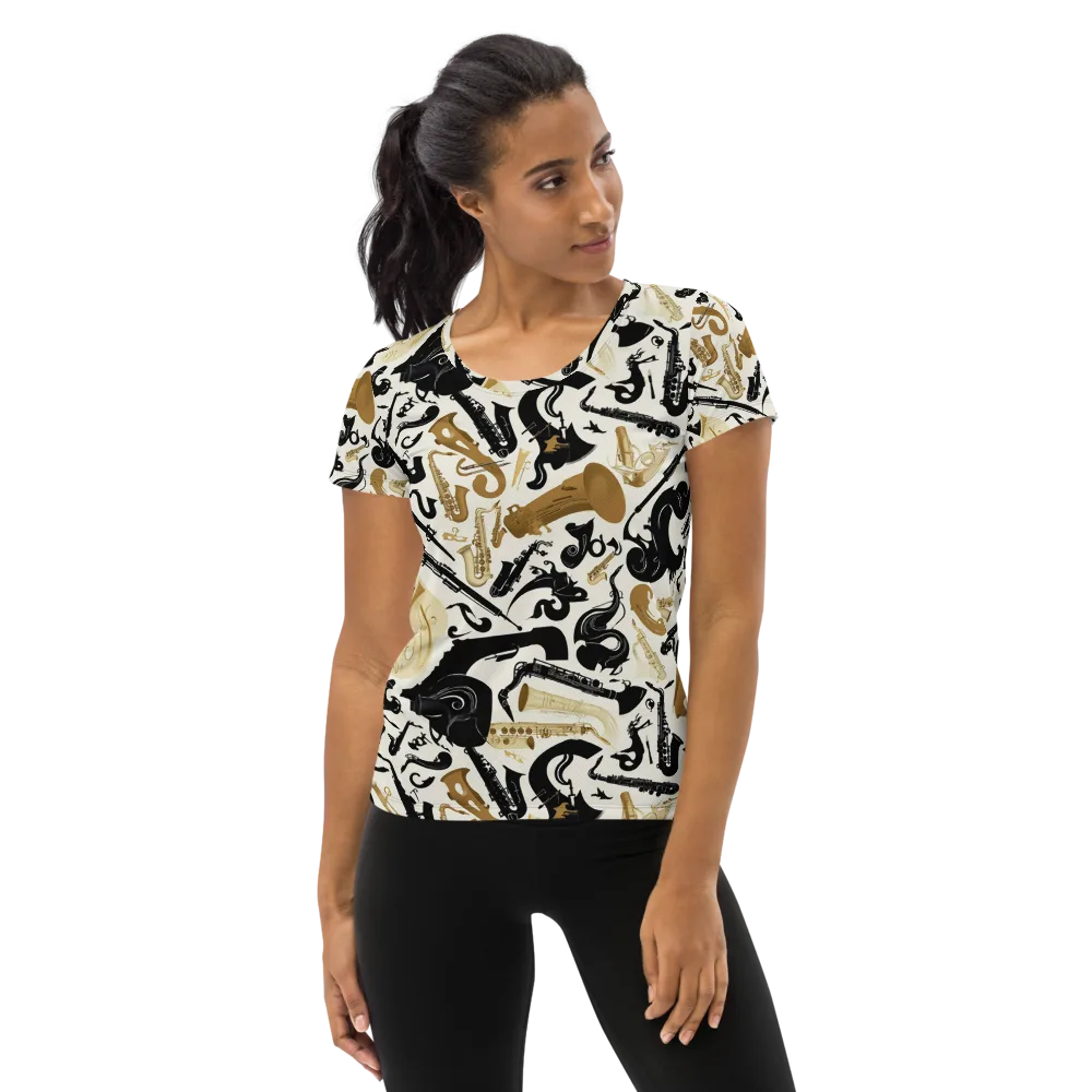Brass Noir on Women's Athletic T-Shirt — Front