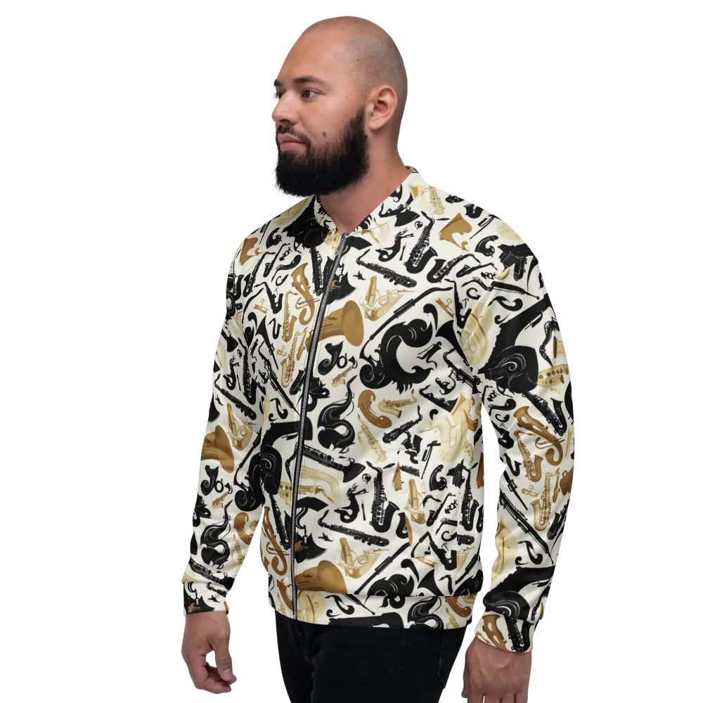 Brass Noir on Bomber Jacket — Left