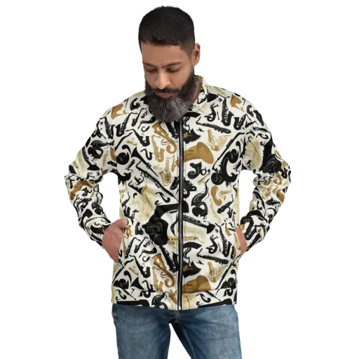Brass Noir on a Bomber Jacket