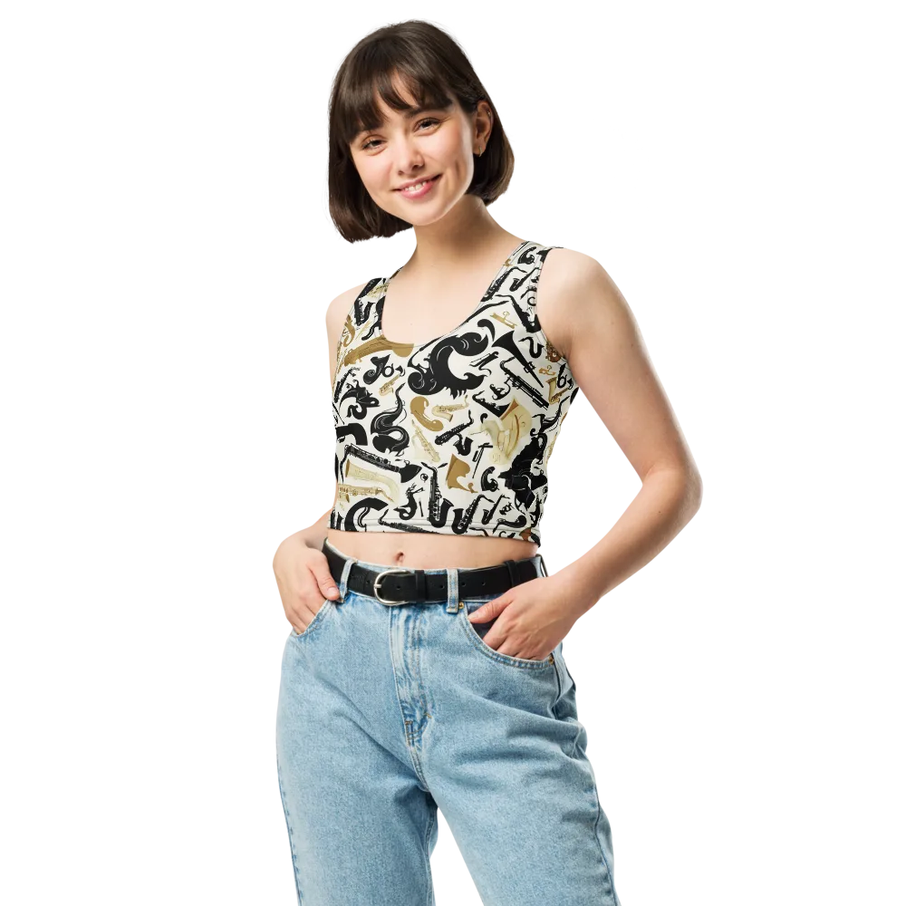 Brass Noir on Crop Top — Front