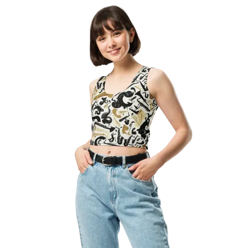 Brass Noir on a Crop Top