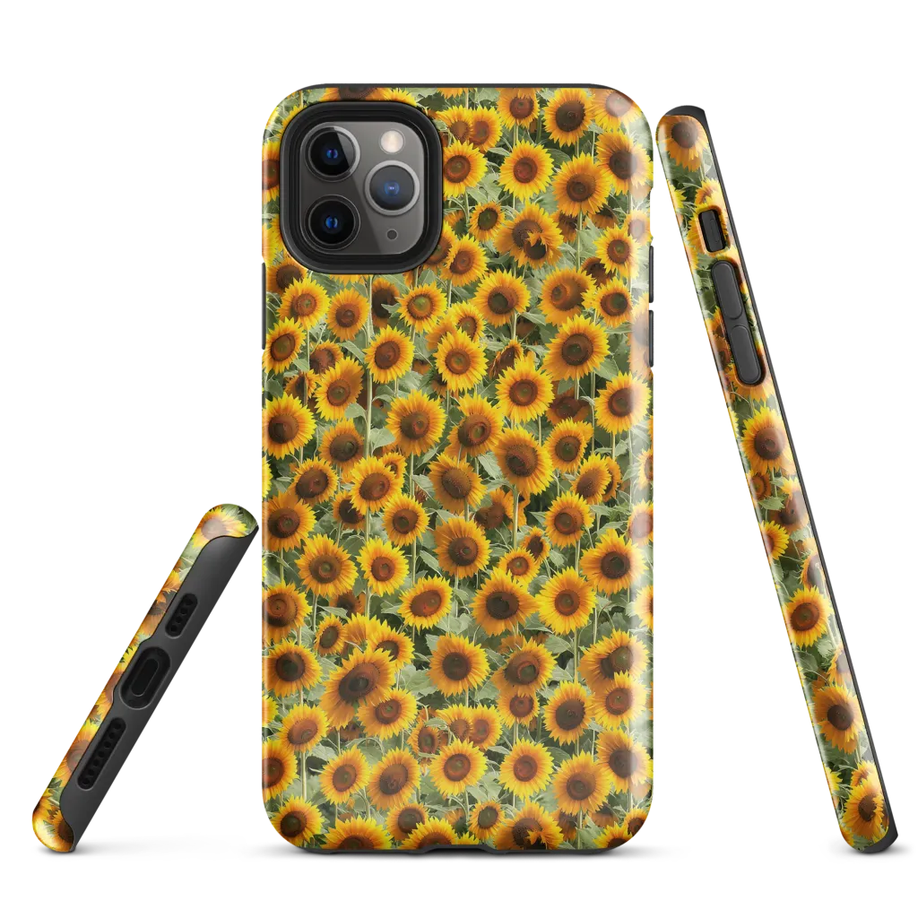 Golden Sunflower Meadow on Tough Case for iPhone® — Front