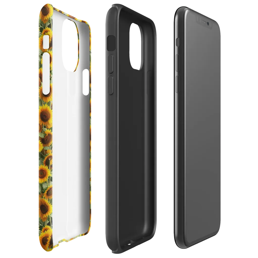 Golden Sunflower Meadow on Tough Case for iPhone® — Right