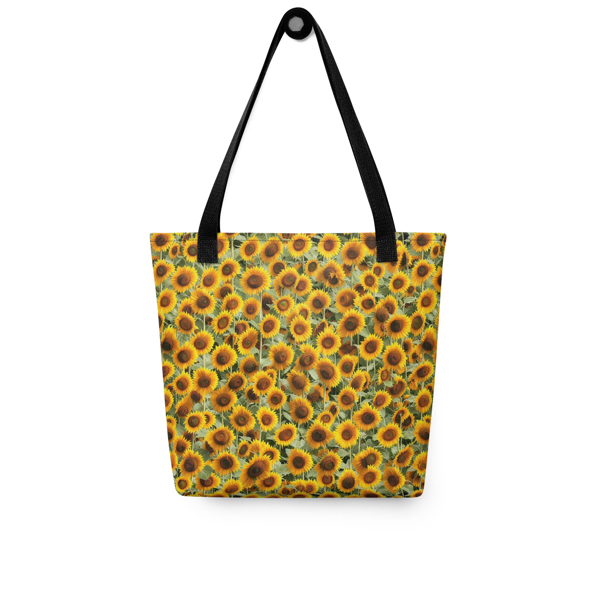 Golden Sunflower Meadow on Tote Bag — Front