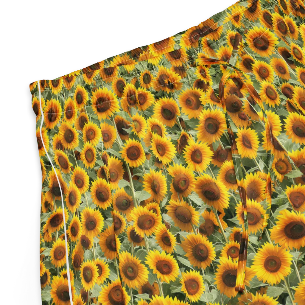 Golden Sunflower Meadow on Women's Pajama Shorts — Product details