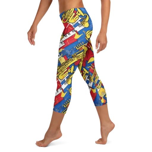 Sonic Geometry on a Capri Leggings
