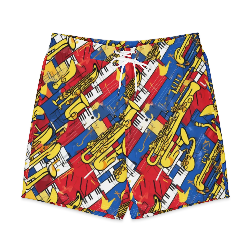 Sonic Geometry on Men's Board Shorts — Front