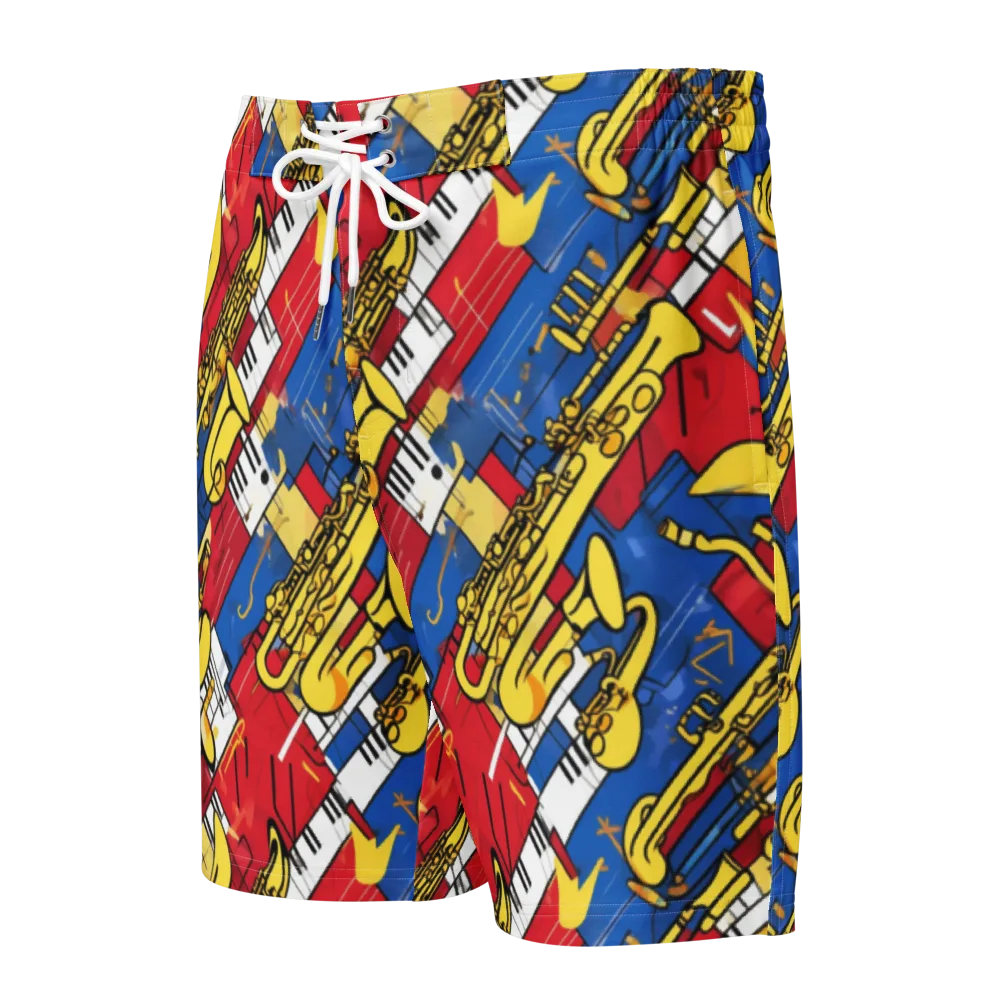 Sonic Geometry on Men's Board Shorts — Front