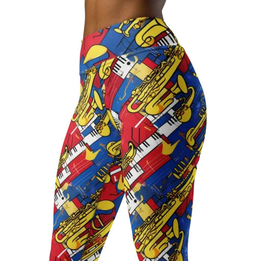 Sonic Geometry on a Yoga Leggings