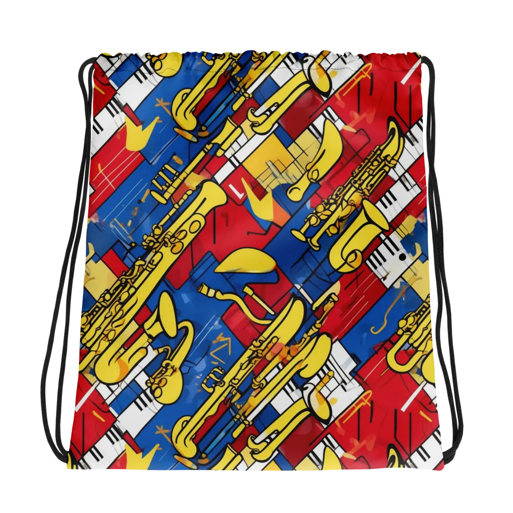 Sonic Geometry on Drawstring Bag — Photo