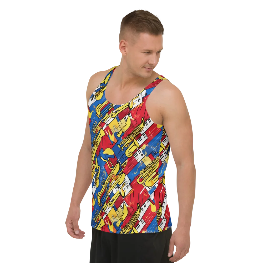 Sonic Geometry on Men's Tank Top — Left Front