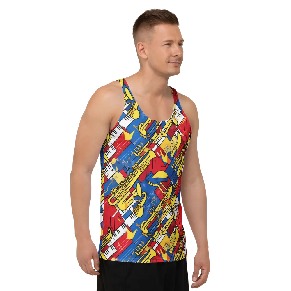 Sonic Geometry on Men's Tank Top — Right Front
