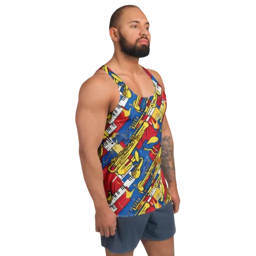 Sonic Geometry on a Men's Tank Top