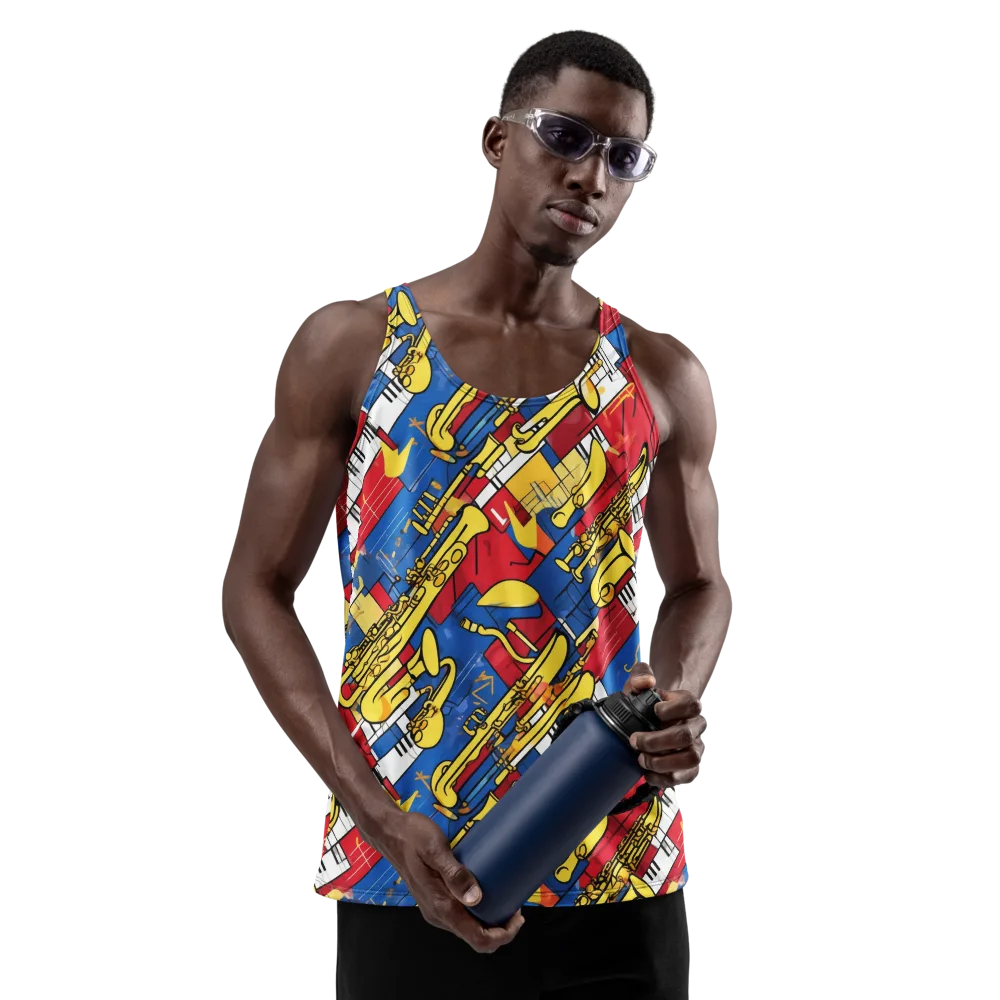 Sonic Geometry on Men's Tank Top — Front