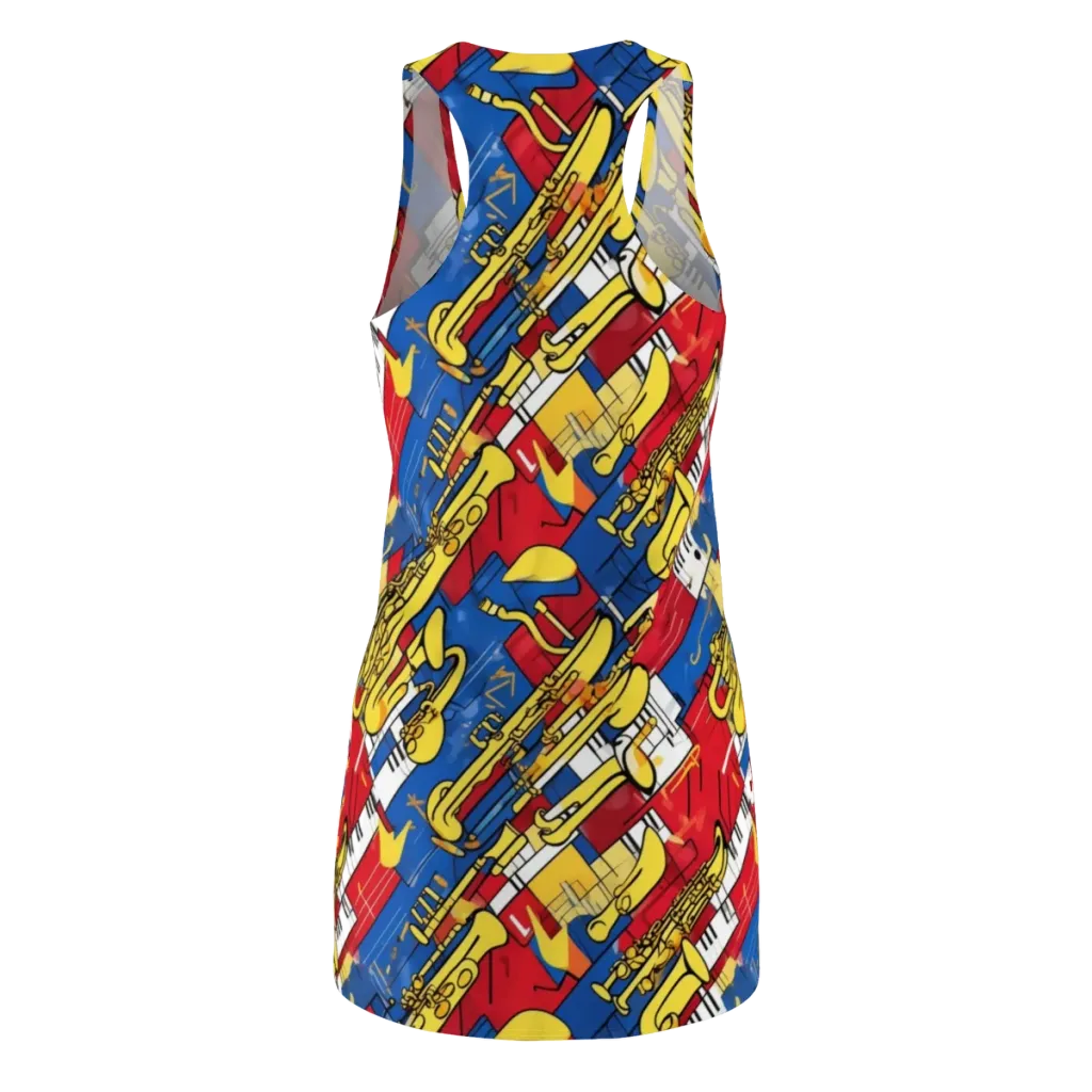 Sonic Geometry on Racerback Dress — Back
