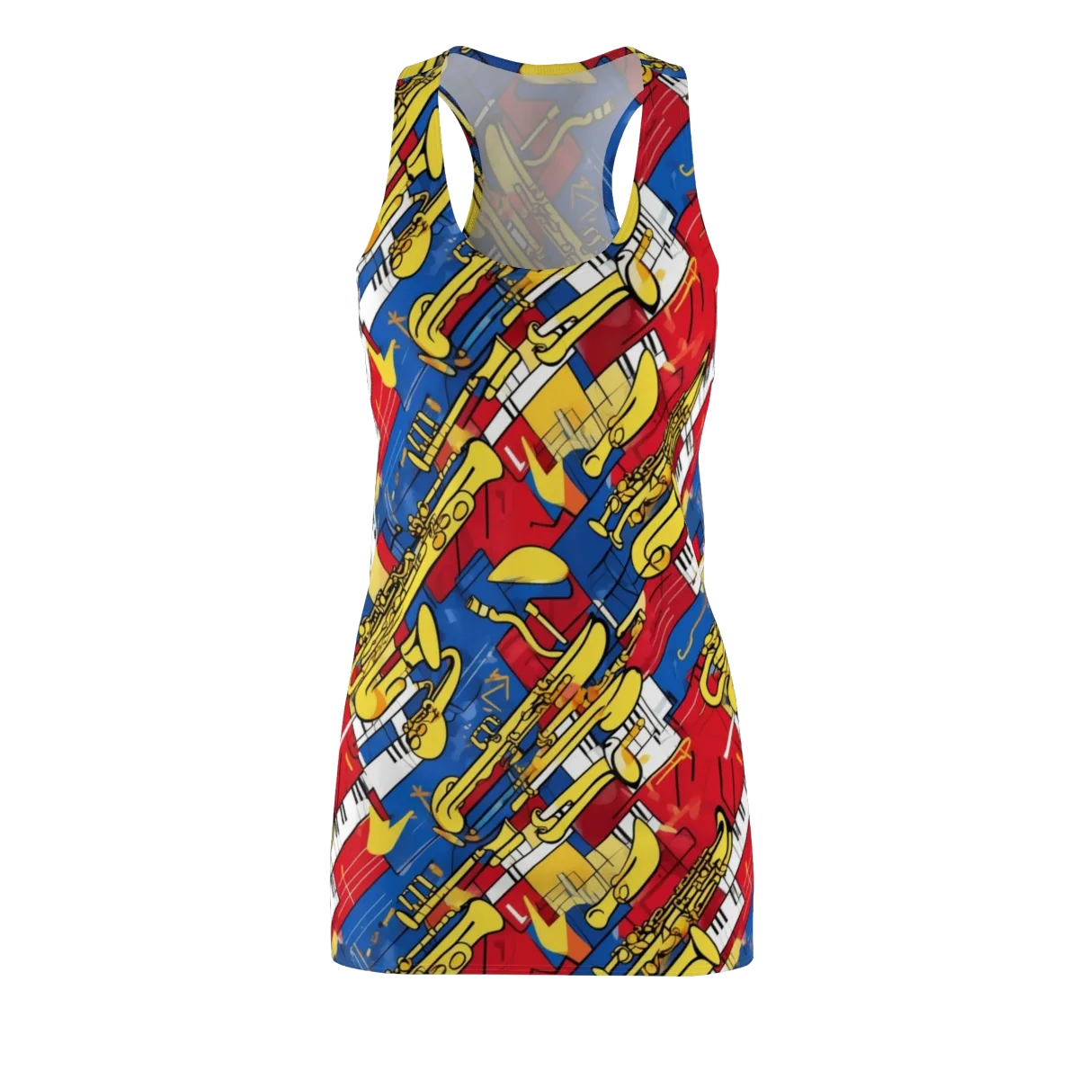 Sonic Geometry on Racerback Dress — Front