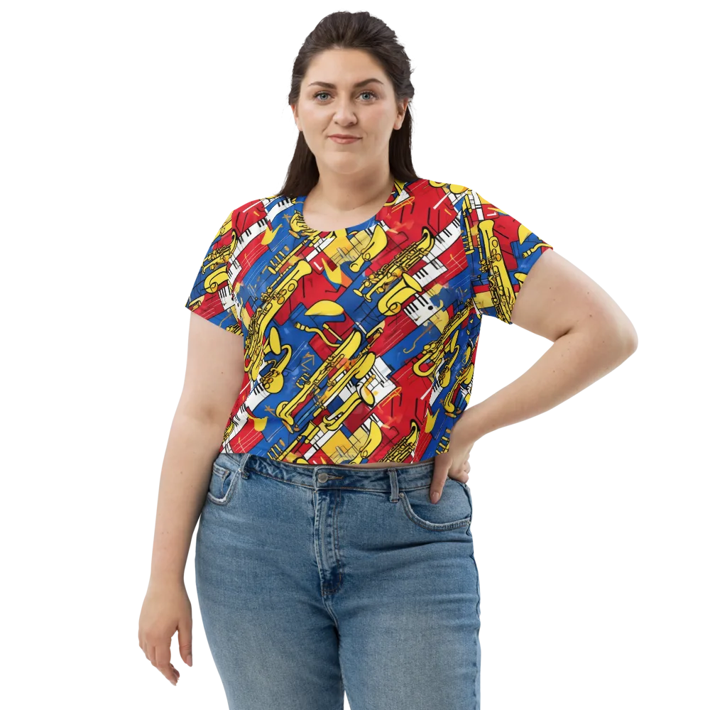 Sonic Geometry on Crop Tee — Front
