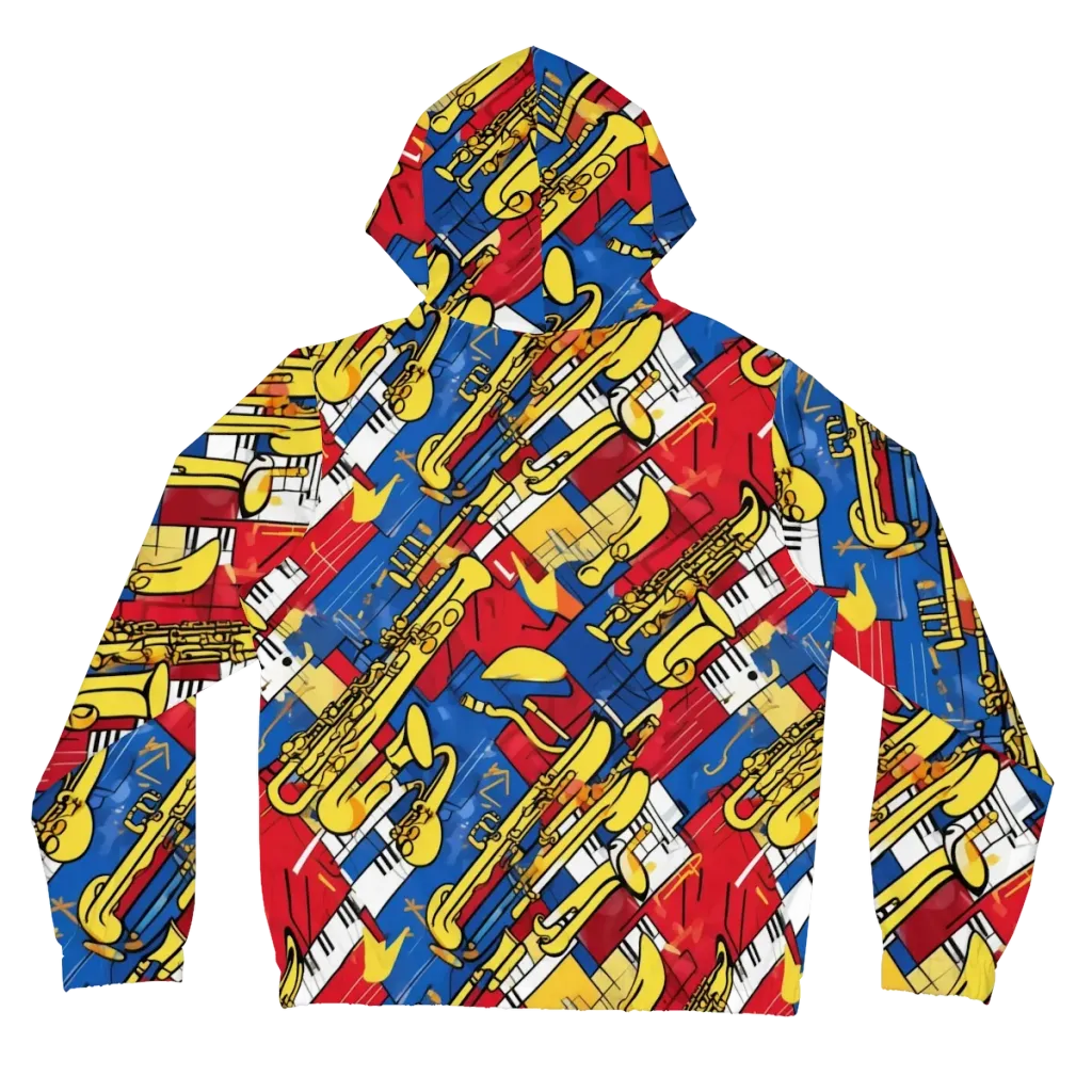 Sonic Geometry on Women's Full-Zip Hoodie — Back
