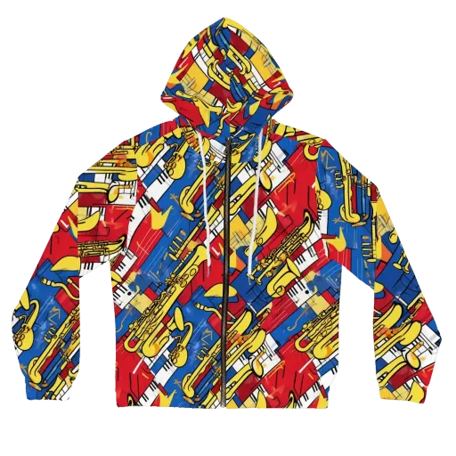 Sonic Geometry on a Women's Full-Zip Hoodie