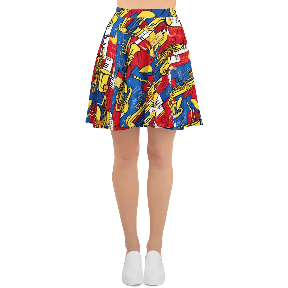 Sonic Geometry on Skater Skirt — Front