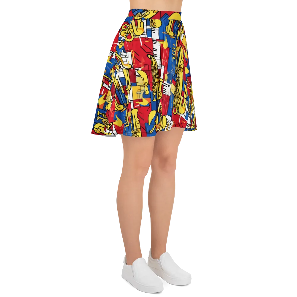 Sonic Geometry on Skater Skirt — Right