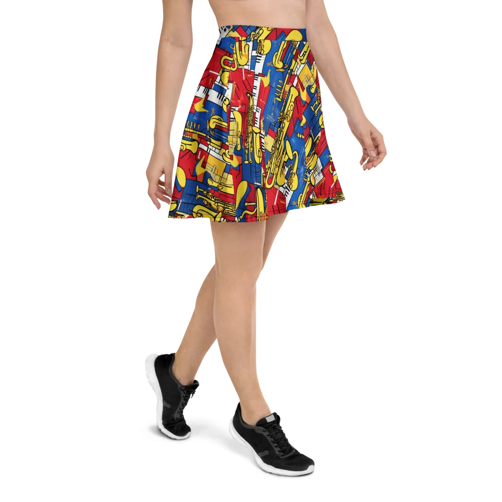 Sonic Geometry on Skater Skirt — Right