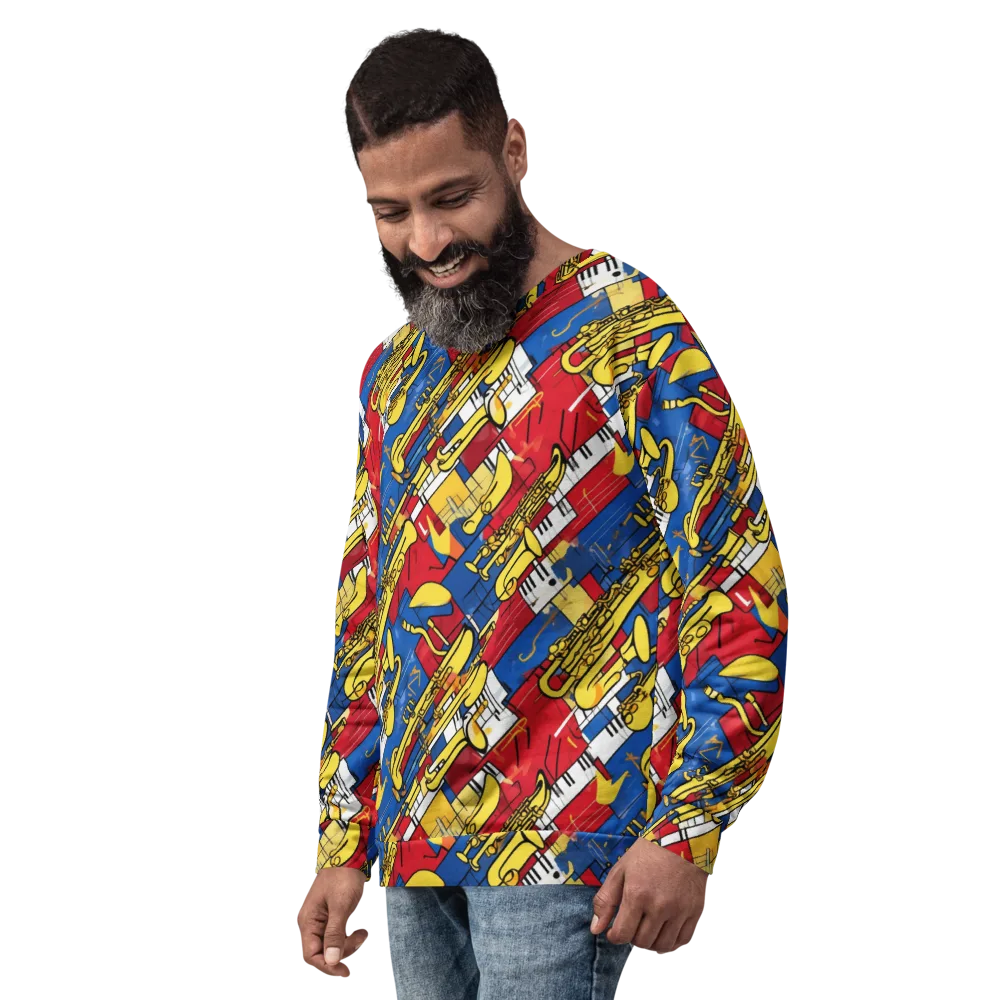 Sonic Geometry on Sweatshirt — Left Front