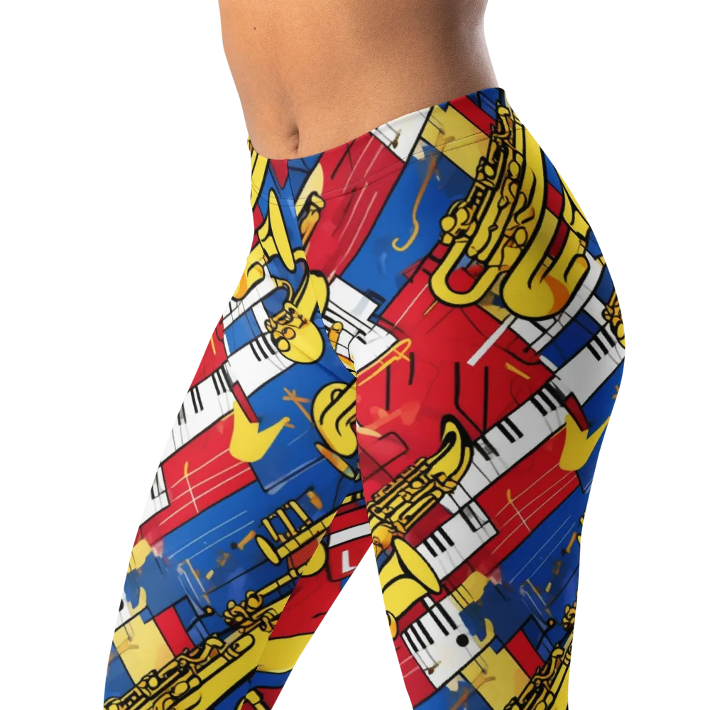 Sonic Geometry on Leggings — Left Front