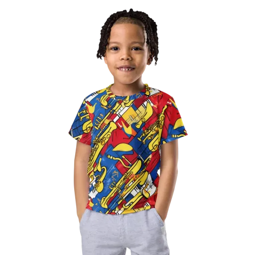 Sonic Geometry on a Kids Crew Neck T-Shirt