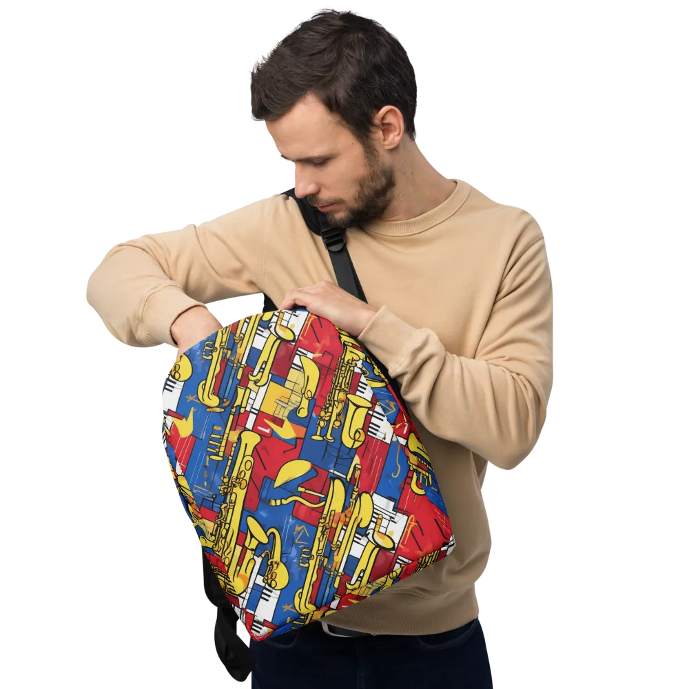 Sonic Geometry on Minimalist Backpack — Front