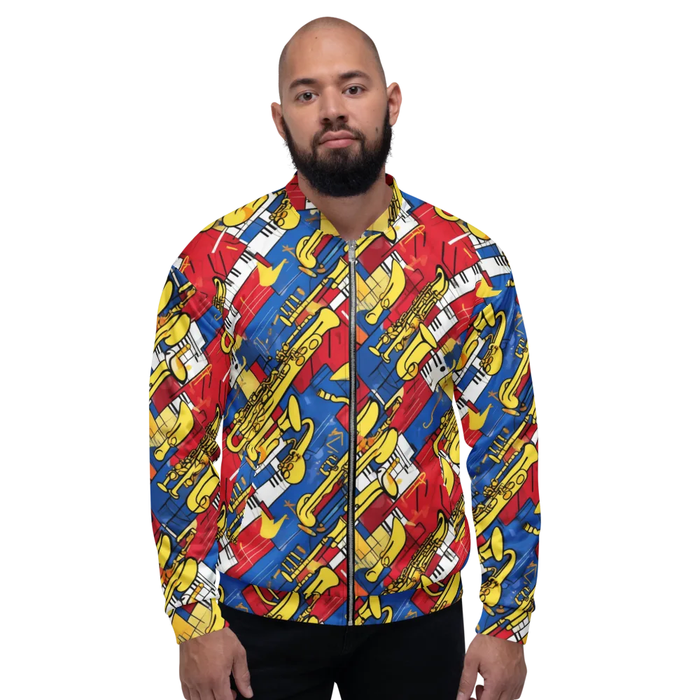 Sonic Geometry on Bomber Jacket — Front