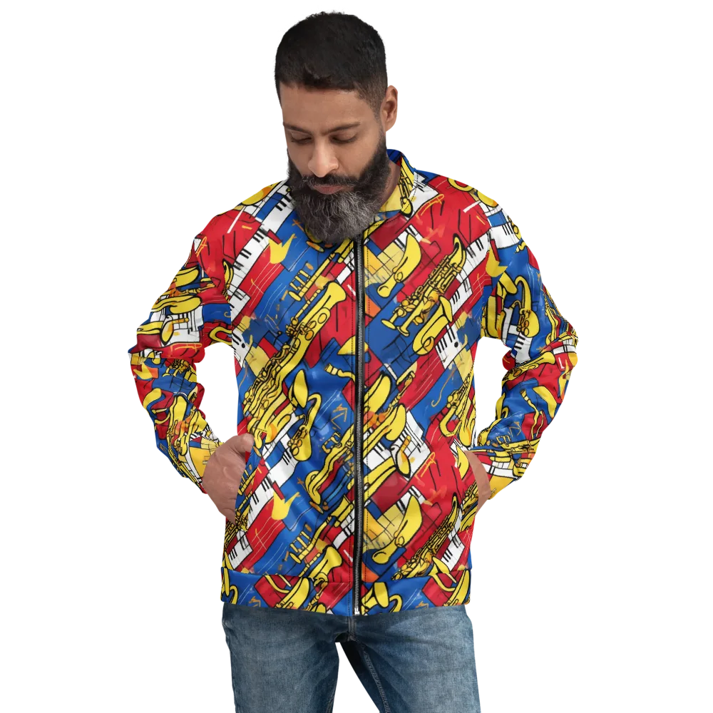 Sonic Geometry on Bomber Jacket — Front