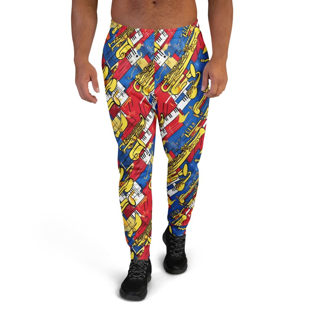 Sonic Geometry on Men's Joggers — Front