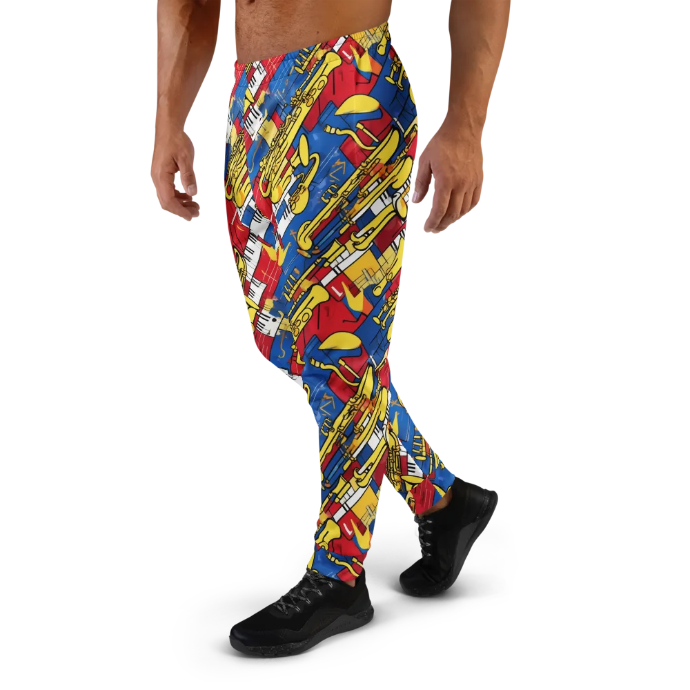 Sonic Geometry on Men's Joggers — Left