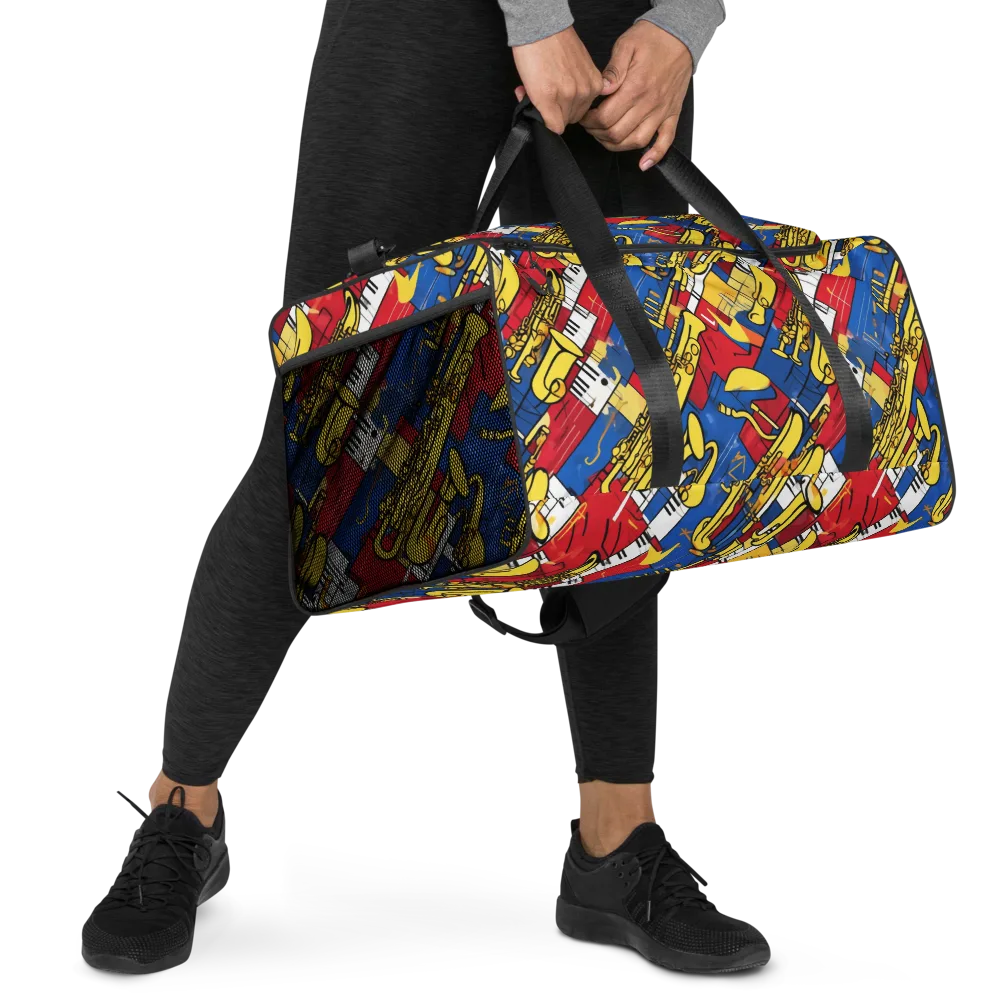 Sonic Geometry on Duffle Bag — Right Front